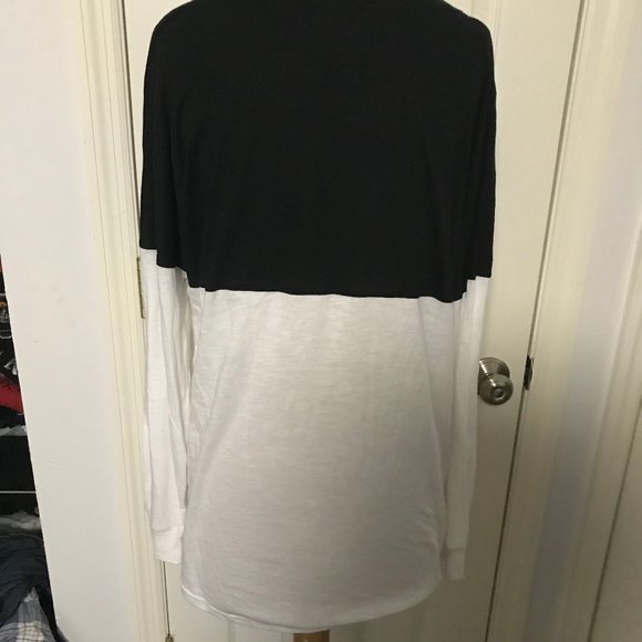 PINK black and white jersey long sleeved shirt - Picture 3 of 6